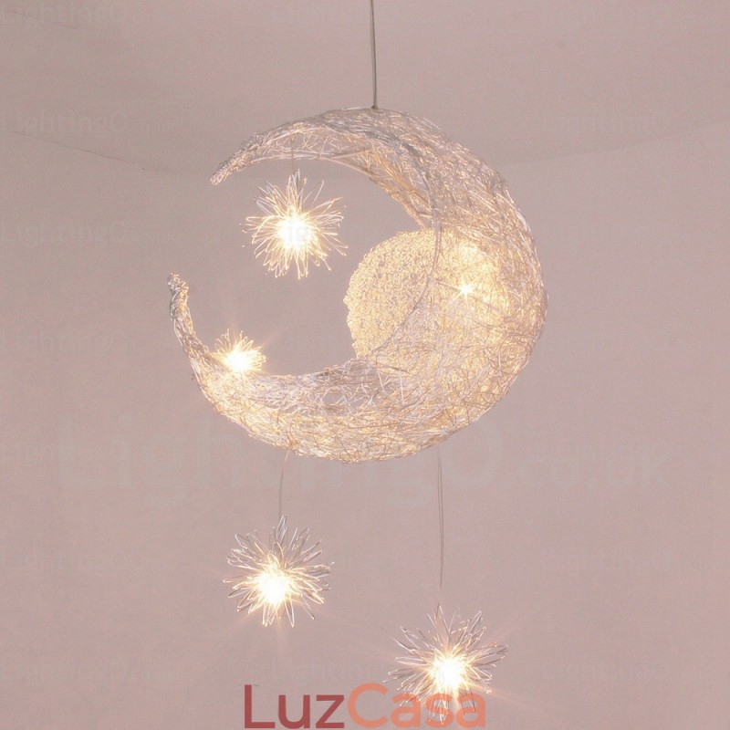 Luminária pendente moderna contemporânea de 5 luzes