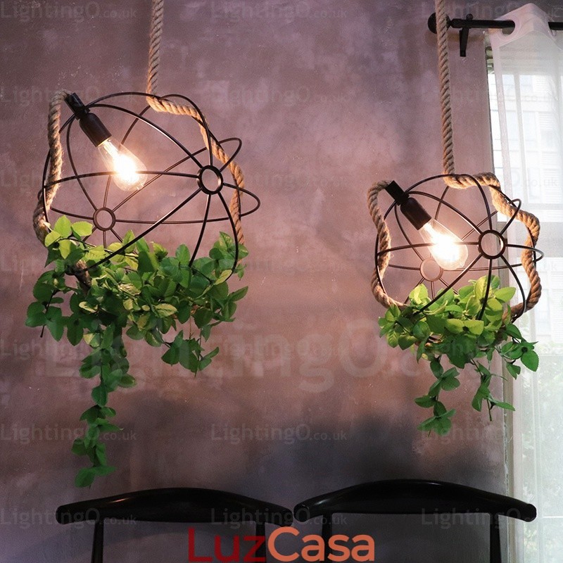 1 Luz Country Rústico Vintage Retro Pendente Luz