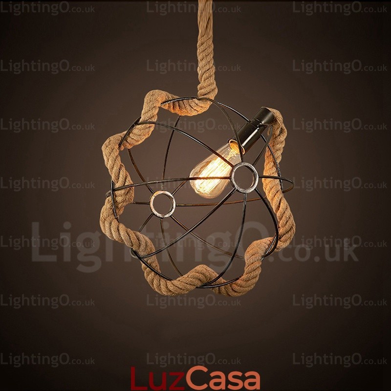 1 Luz Country Rústico Vintage Retro Pendente Luz