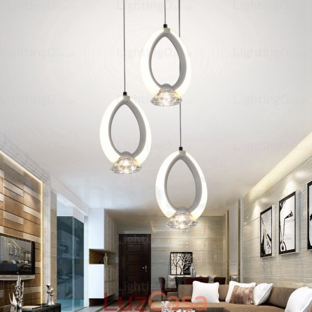 1 luz moderna contemporânea pendente com cúpula de cristal 1 luz moderna contemporânea pendente com cúpula de cristal