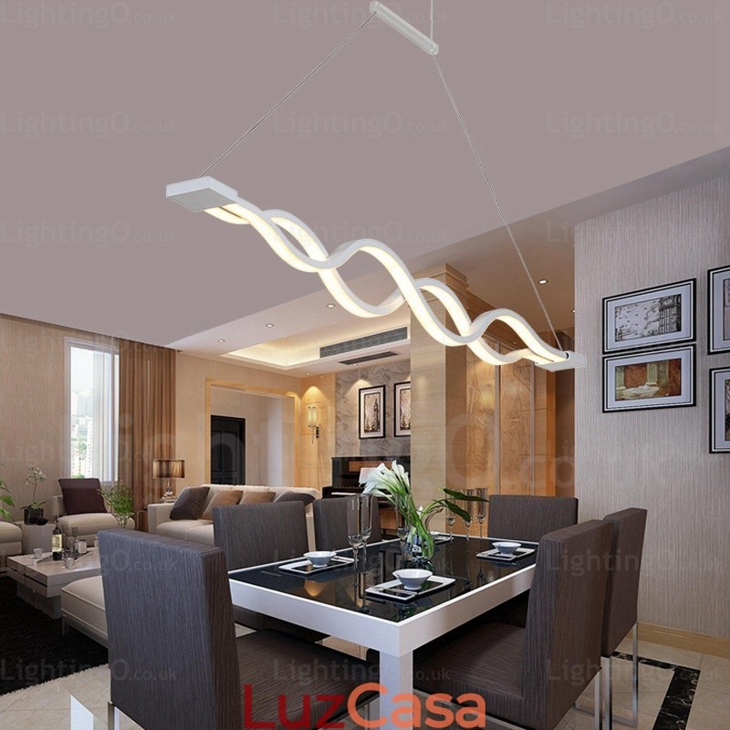 1 luz moderna contemporânea pendente com sombra de acrílico