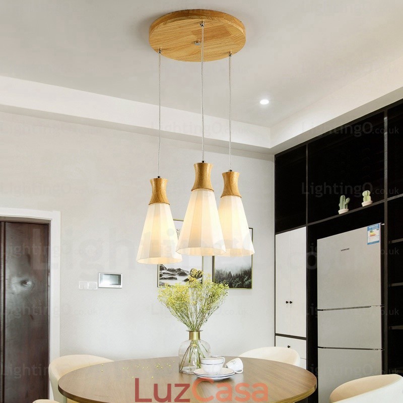 1 luz moderna contemporânea nórdica pendente luz com cúpula de vidro
