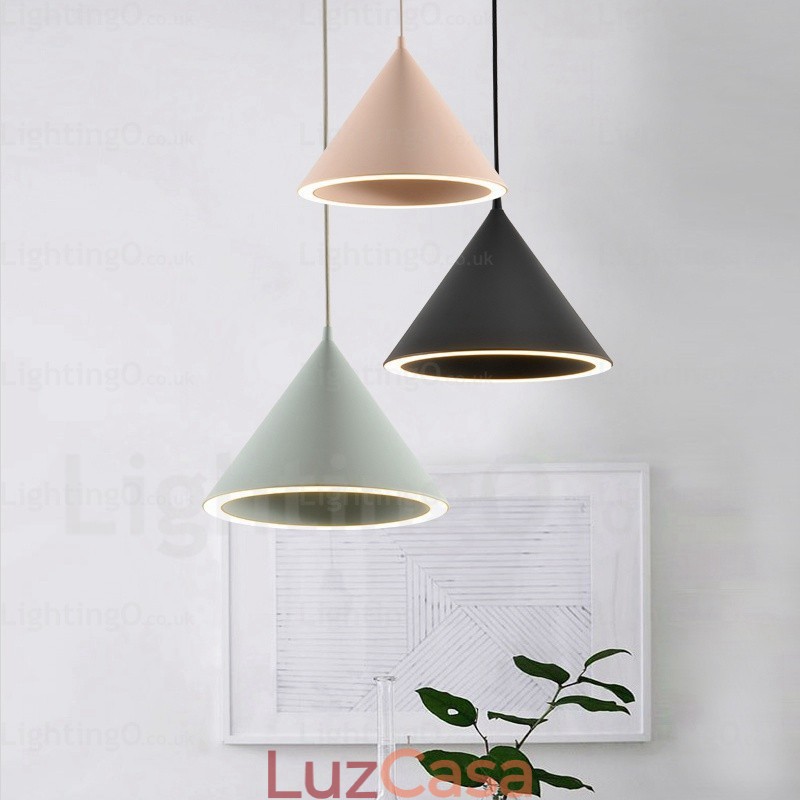 1 luz moderna contemporânea nórdica pendente com sombra de acrílico