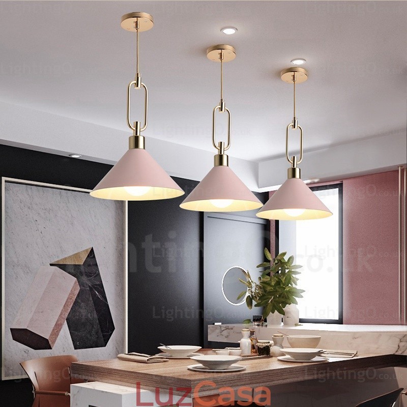 1 Luz Nordic Moderna Contemporânea Pendente Luz com Lojas de Sombra de Aço Inoxidável