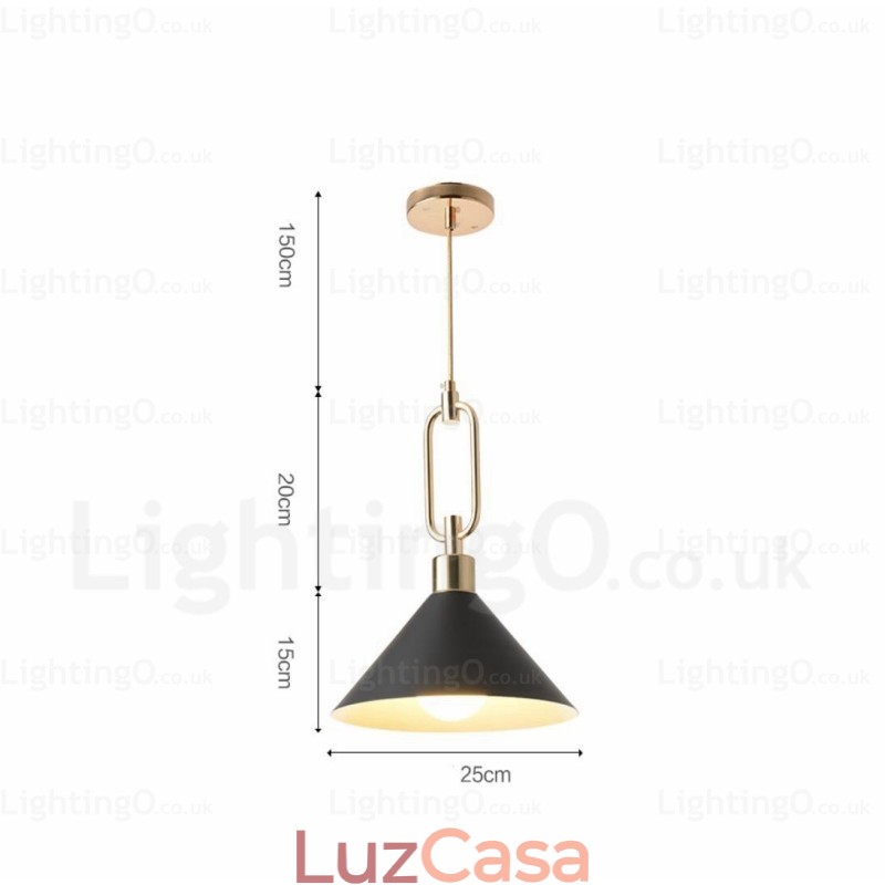1 Luz Nordic Moderna Contemporânea Pendente Luz com Lojas de Sombra de Aço Inoxidável