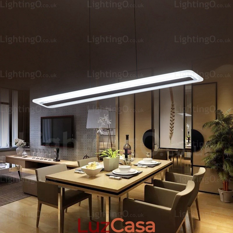 1 luz moderna contemporânea pendente com sombra de acrílico