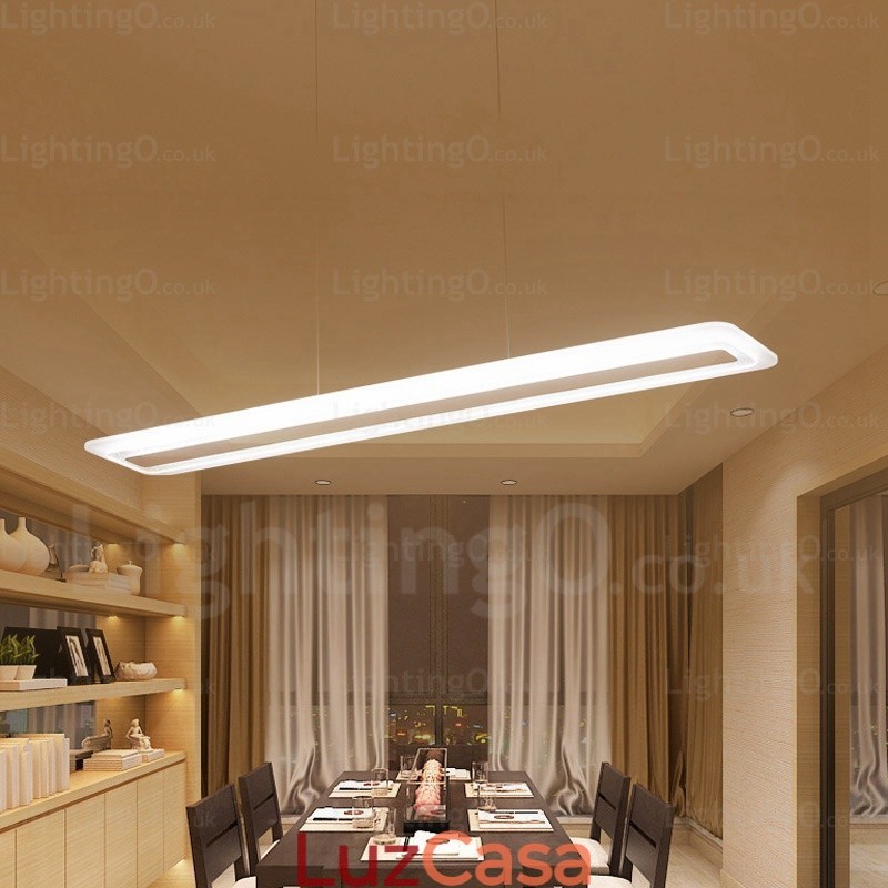 1 luz moderna contemporânea pendente com sombra de acrílico