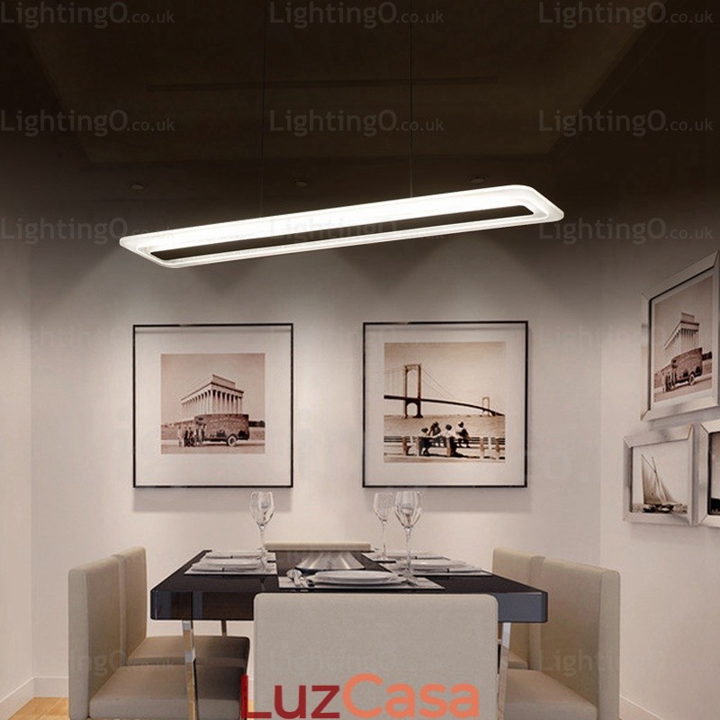1 luz moderna contemporânea pendente com sombra de acrílico