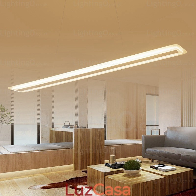 1 luz moderna contemporânea pendente com sombra de acrílico