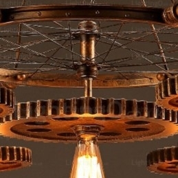 Luminária pendente retrô vintage de 7 luzes