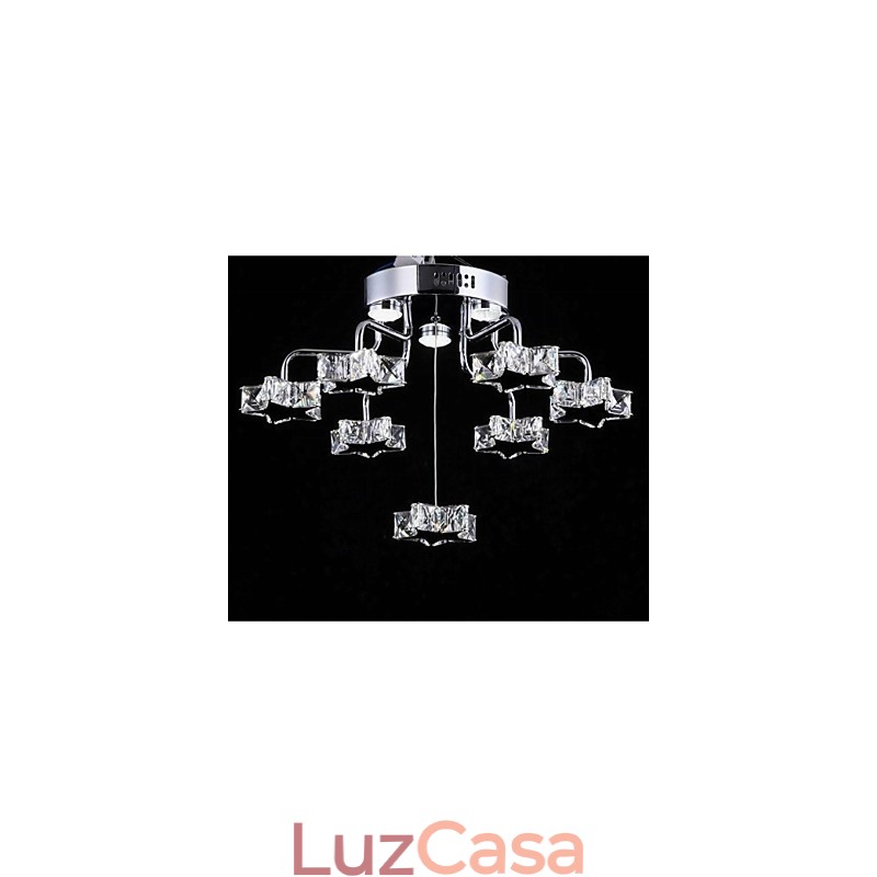 Montagem embutida 7 luzes moderno galvanizado inoxidável