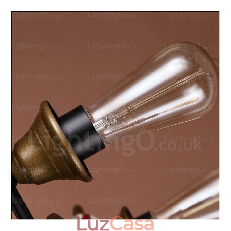 4 Luzes Country Rústico Vintage Retro Pendente Luz