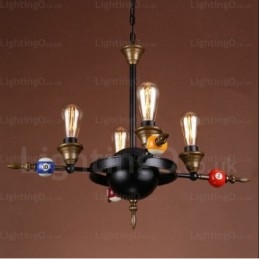 4 Luzes Country Rústico Vintage Retro Pendente Luz