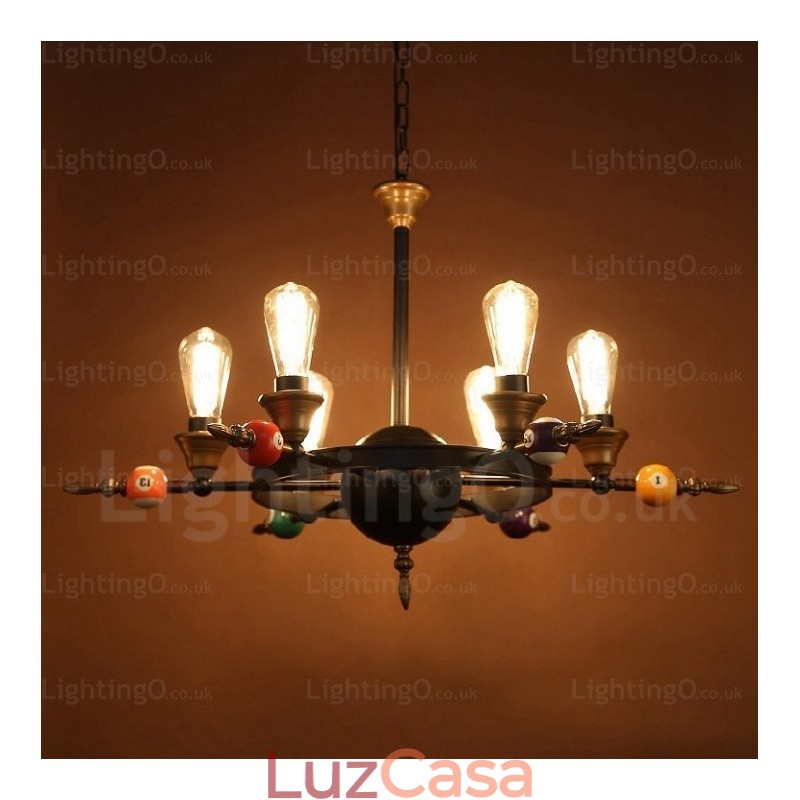 4 Luzes Country Rústico Vintage Retro Pendente Luz