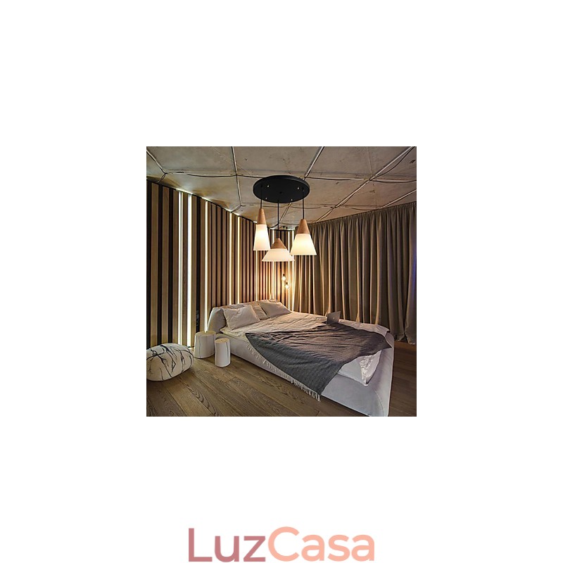 Lustre Mini Estilo Moderno Contemporâneo Metal 3 Luzes Pendentes