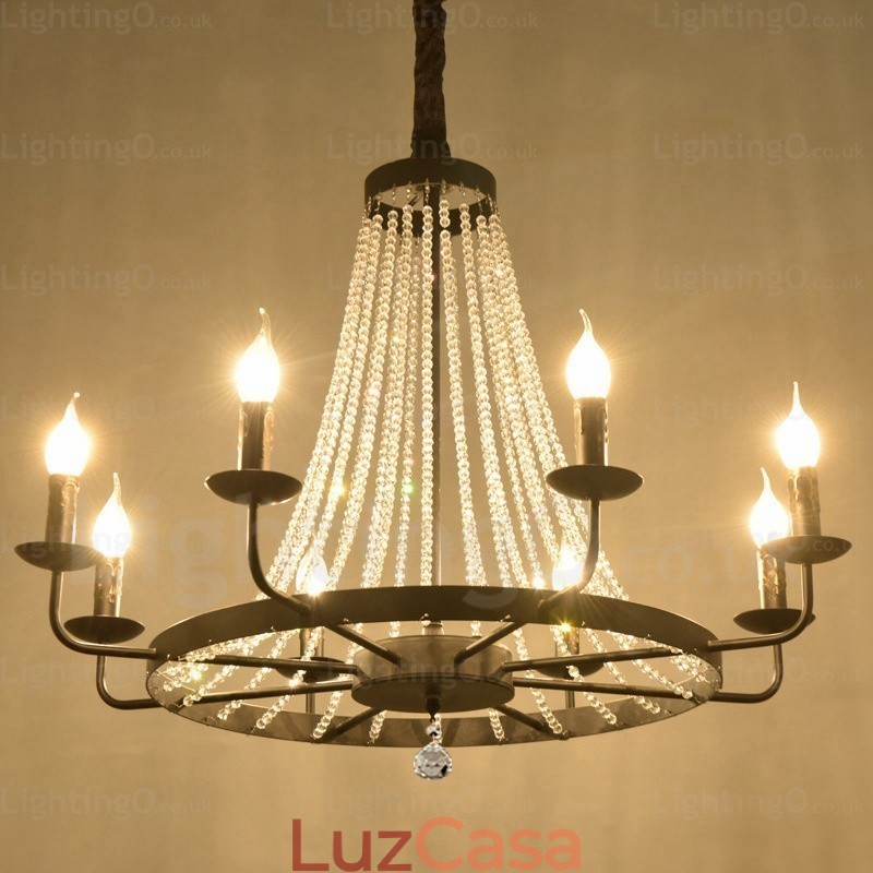 Luminária pendente nórdica de 8 luzes