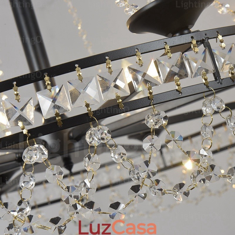Luminária pendente rústica de 4 luzes