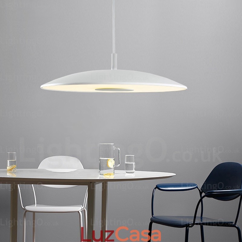 1 luz moderna contemporânea pendente com cúpula de vidro