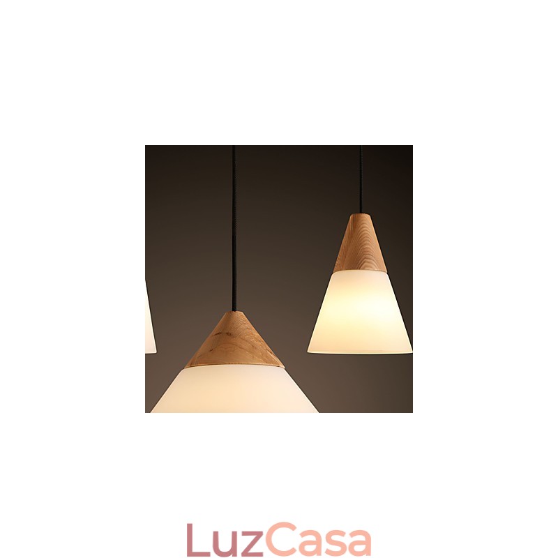 Lustre Mini Estilo Moderno Contemporâneo Metal 3 Luzes Pendentes