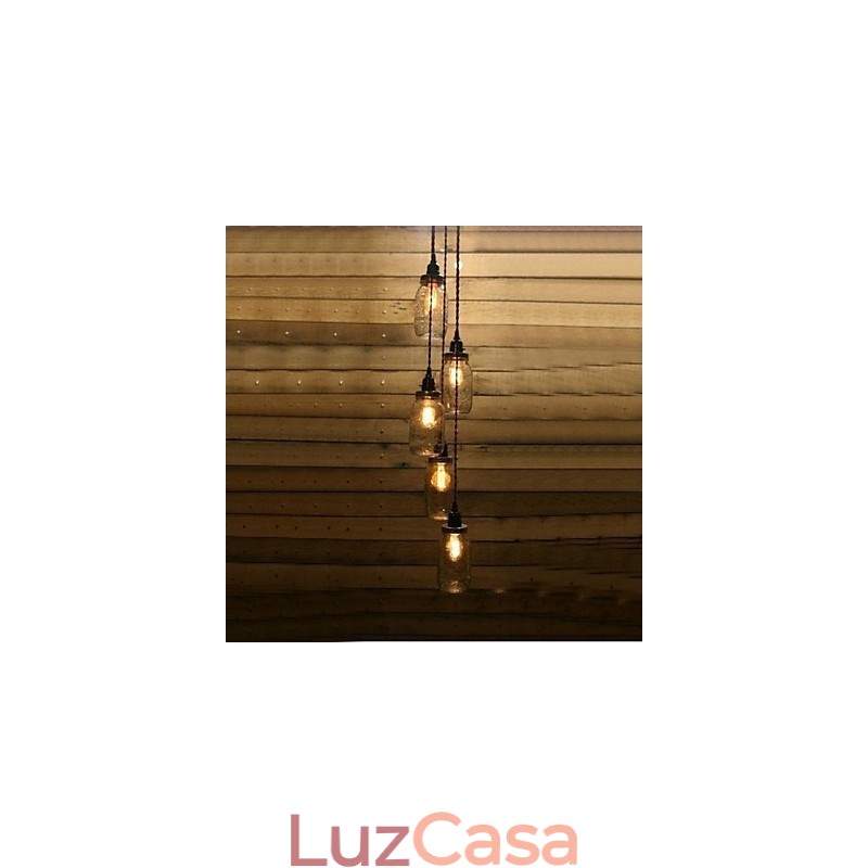 O estilo country norte-americano do lustre de garrafa de arte americana