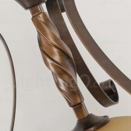 1 luz pendente rústica country com cúpula de vidro