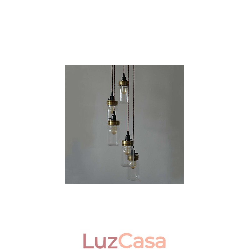 O estilo country norte-americano do lustre de garrafa de arte americana