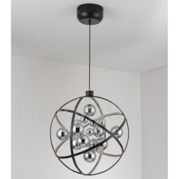 Diâmetro 50CM 80CM Lustre Globo Vintage Cor Enferrujada Luz Pendente