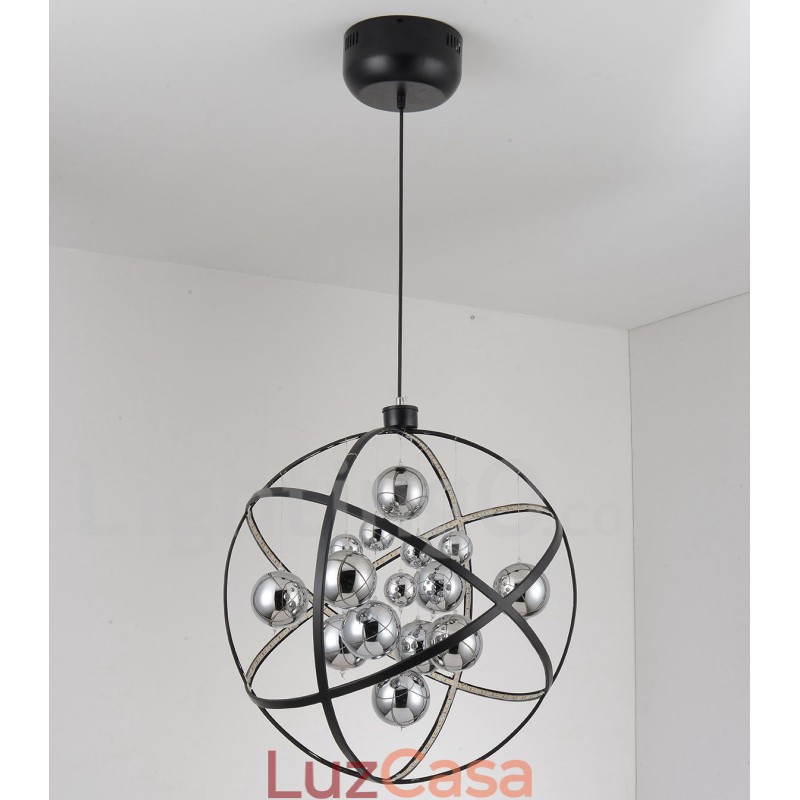 Diâmetro 50CM 80CM Lustre Globo Vintage Cor Enferrujada Luz Pendente