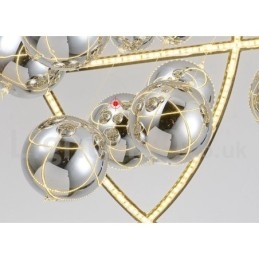 Diâmetro 50CM 80CM Lustre Globo Vintage Cor Enferrujada Luz Pendente