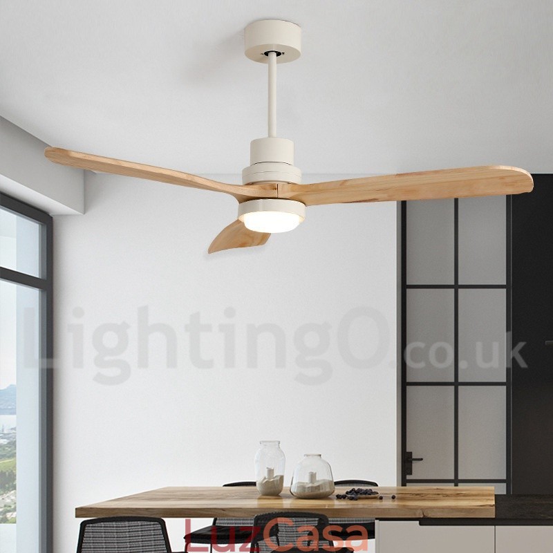 Ventilador de teto nórdico moderno contemporâneo de 36" 42" 52"