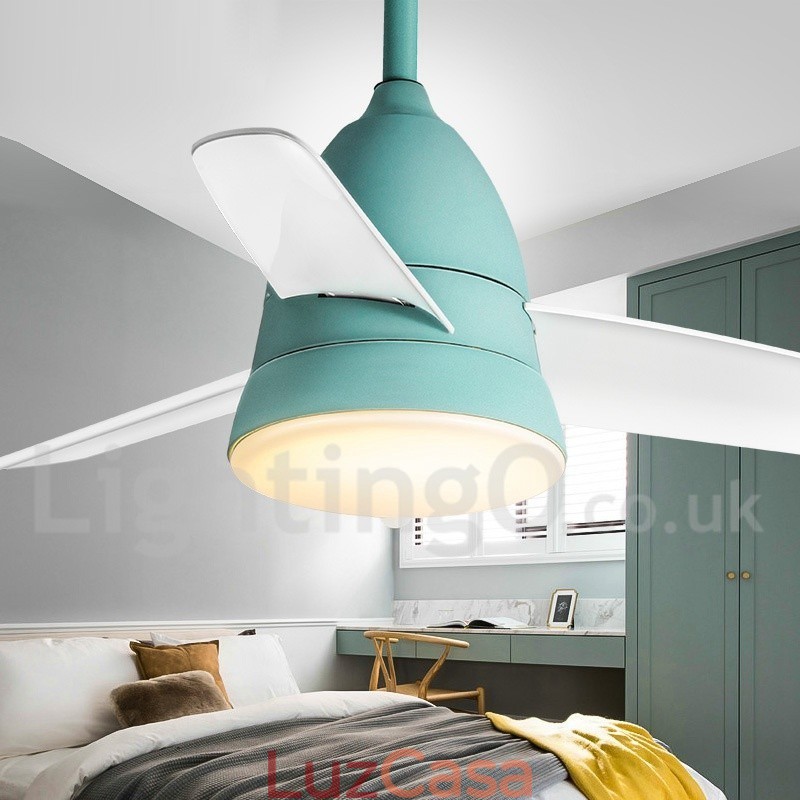 Ventilador de teto nórdico country de 26"