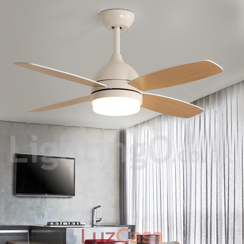 Ventilador de teto moderno e contemporâneo country nórdico de 42 pol.