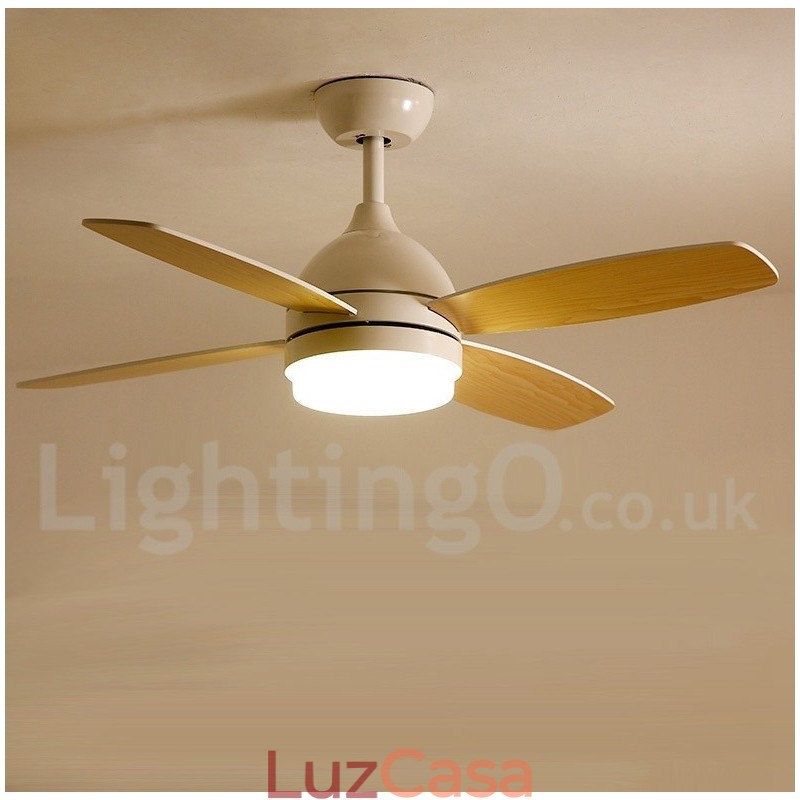 Ventilador de teto moderno e contemporâneo country nórdico de 42 pol.