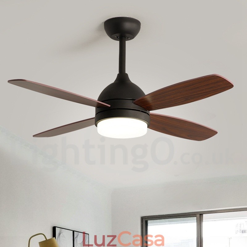Ventilador de teto moderno e contemporâneo country nórdico de 42 pol.