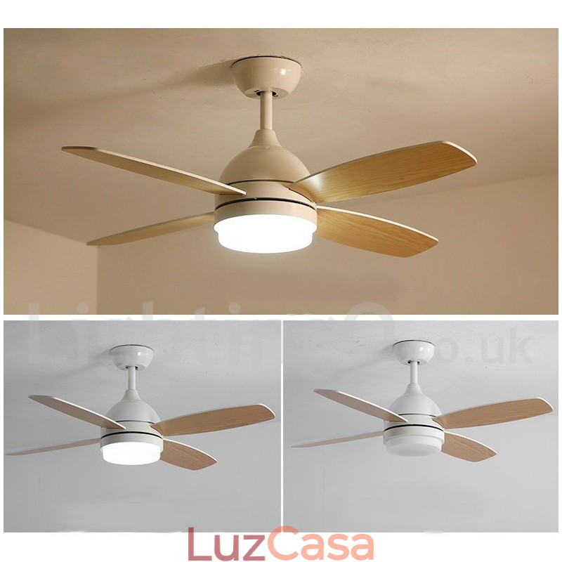 Ventilador de teto moderno e contemporâneo country nórdico de 42 pol.