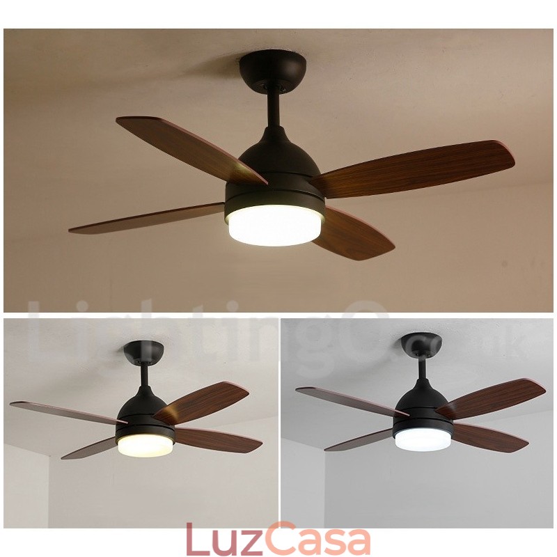 Ventilador de teto moderno e contemporâneo country nórdico de 42 pol.
