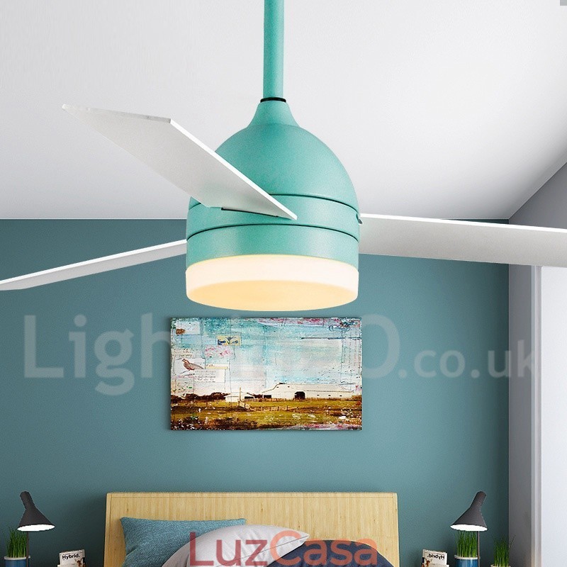 Ventilador de teto moderno contemporâneo nórdico vintage de 42" e 48"