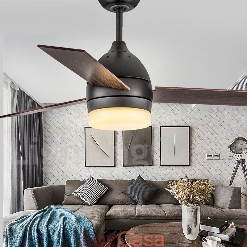 Ventilador de teto moderno contemporâneo nórdico vintage de 42" e 48"