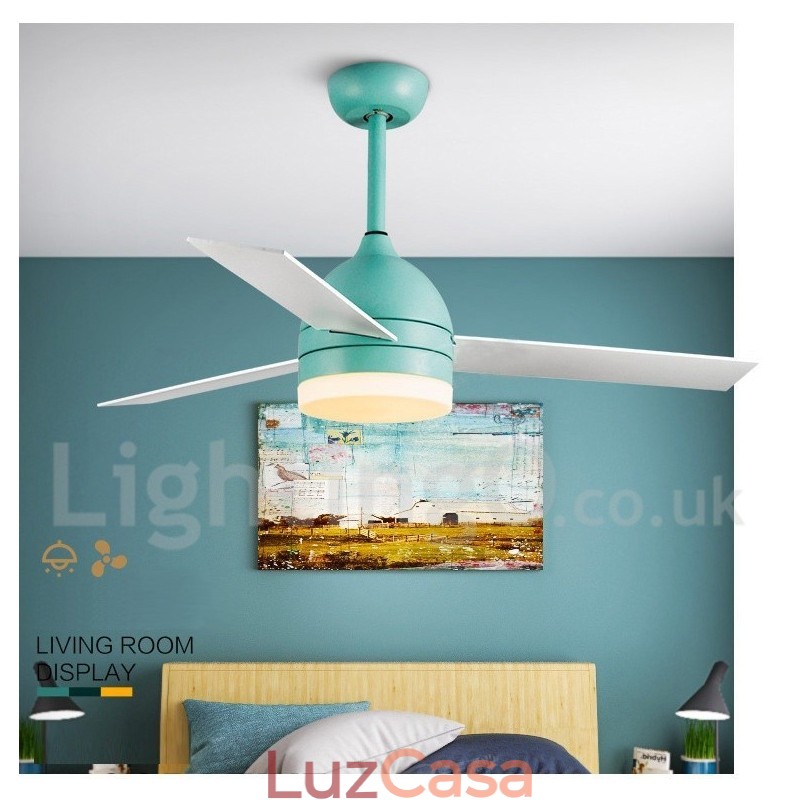 Ventilador de teto moderno contemporâneo nórdico vintage de 42" e 48"