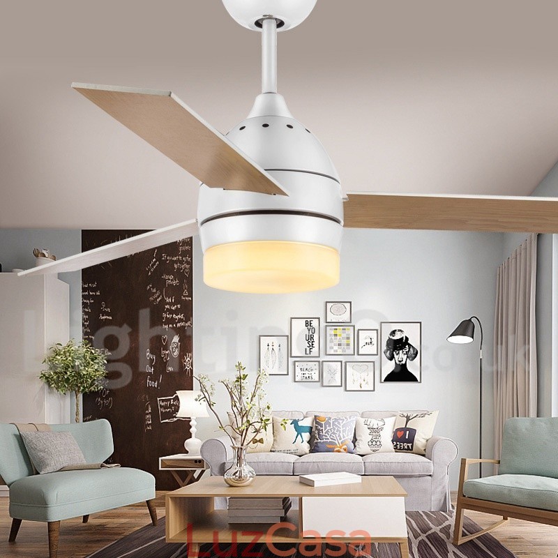 Ventilador de teto moderno contemporâneo nórdico vintage de 42" e 48"