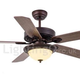 Ventilador de teto vintage country retrô rústico de 42" 48" 52"