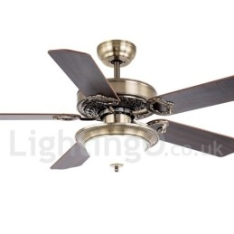 Ventilador de teto vintage country retrô rústico de 42" 48" 52"