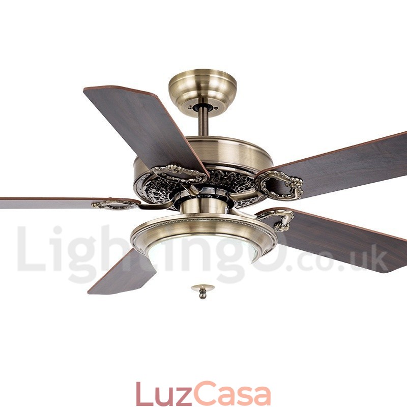 Ventilador de teto vintage country retrô rústico de 42" 48" 52"