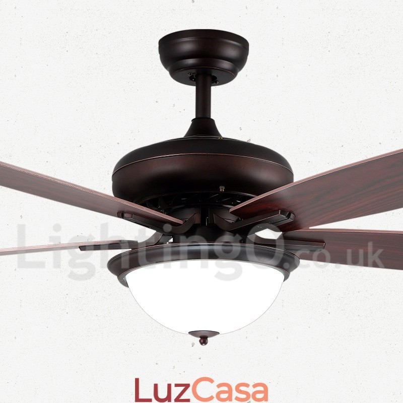 Ventilador de teto vintage Country Retro Rustic Lodge de 52"