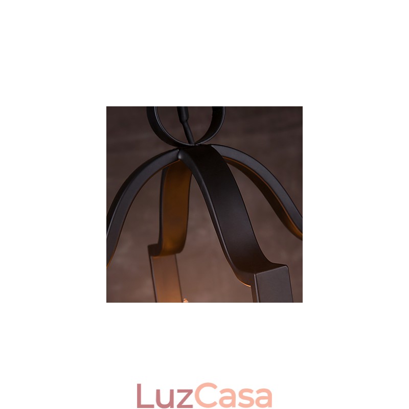 Luminária pendente minimalista vintage de ferro com 4 luzes
