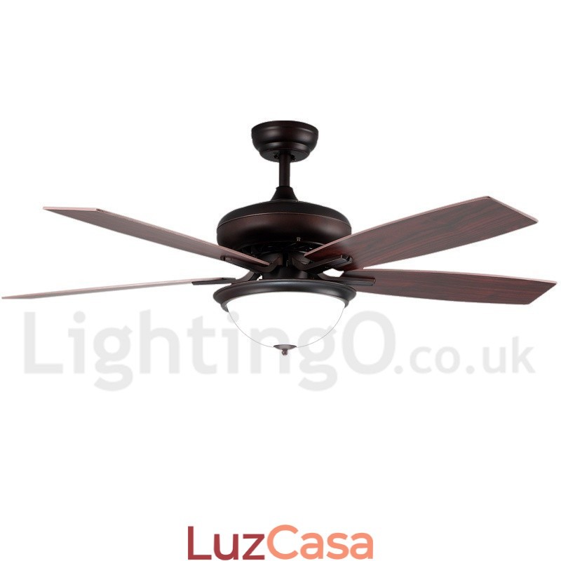 Ventilador de teto vintage Country Retro Rustic Lodge de 52"