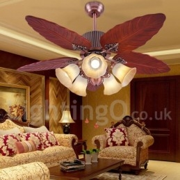 Ventilador de teto vintage Country Retro Rustic Lodge de 48"
