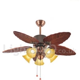 Ventilador de teto vintage Country Retro Rustic Lodge de 48"