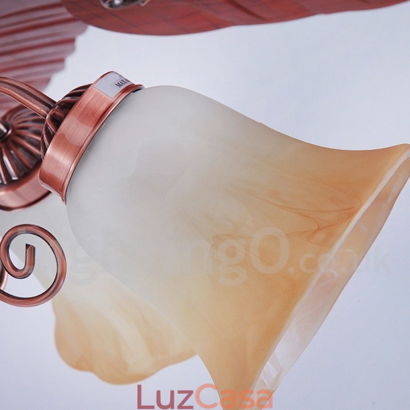 Ventilador de teto vintage Country Retro Rustic Lodge de 48"