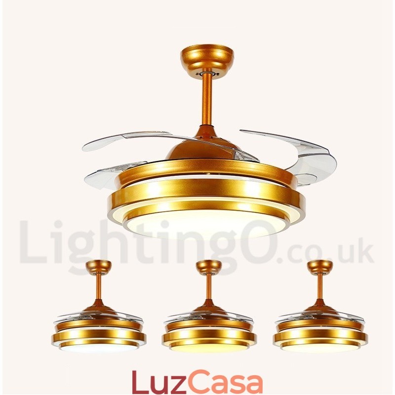 Ventilador de teto moderno contemporâneo estilo europeu de 36"